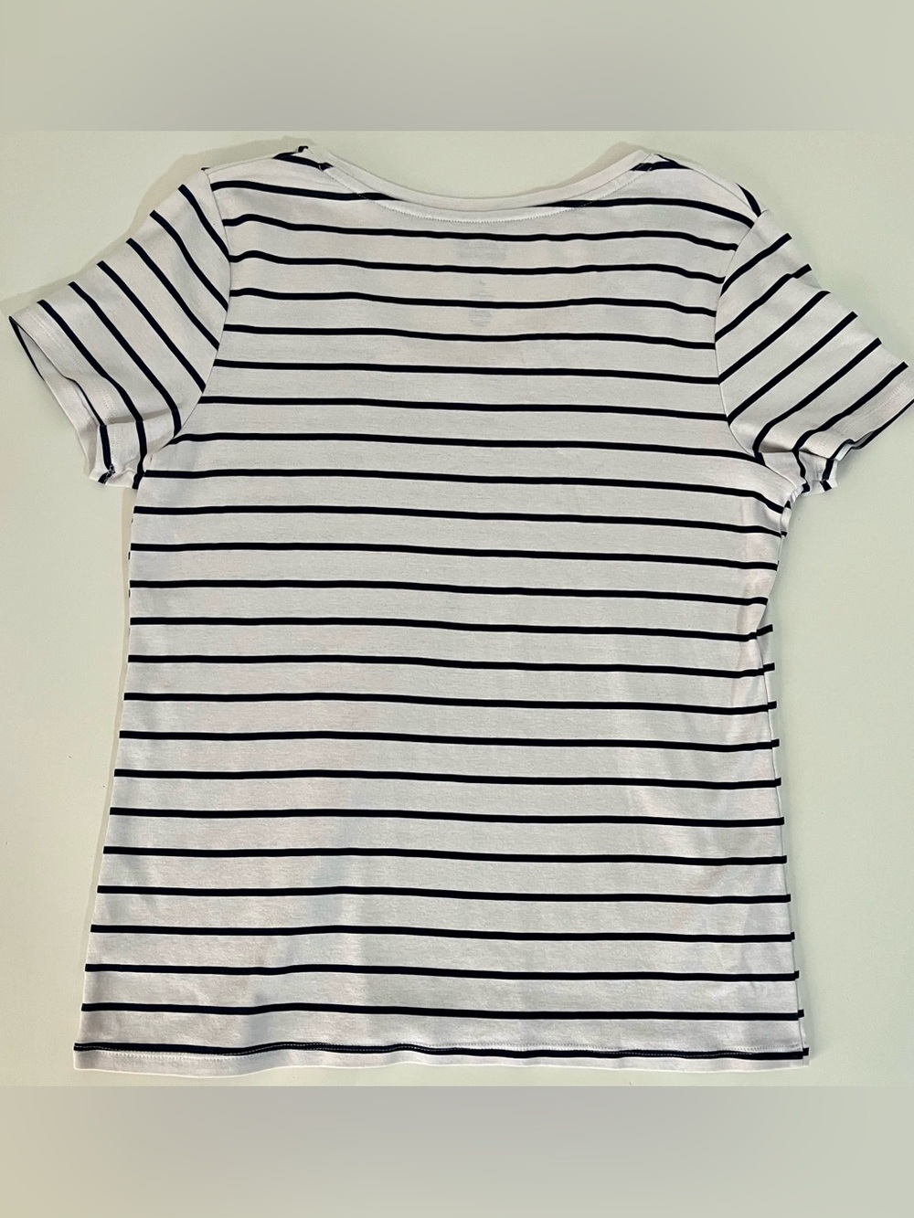 Croft & Barrow 2 Top Bundle Women's Medium 100% Cotton Navy White Stripe - Picture 6 of 11